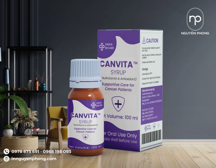 Mẫu logo thuốc in trên hộp đựng thuốc